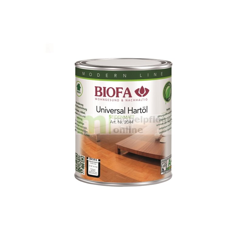 Biofa Universal Hartöl Seidenmatt 1 Liter, Nr.2044